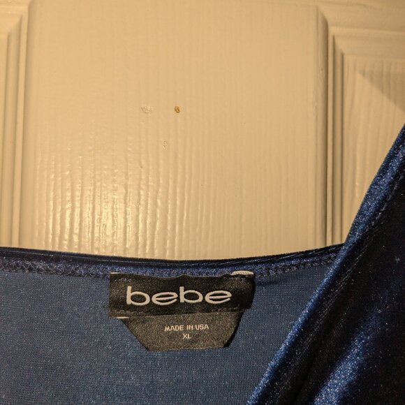 Bebe Royal Blue Velvet Maxi Gown - Picture 3 of 3